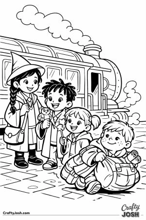 Hogwarts express student group boarding