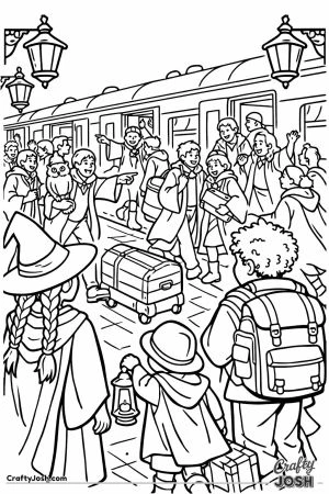 Hogwarts express students arriving platform