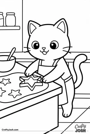 Kawaii cat cookie cutter dough