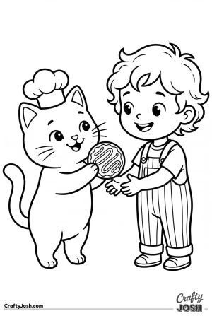 Kawaii cat cookie gift