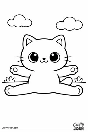 Kawaii cat doing splits