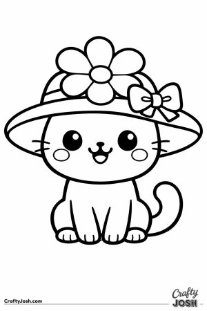Kawaii cat easter bonnet flower