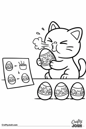 Kawaii cat easter egg transfer sticker fail