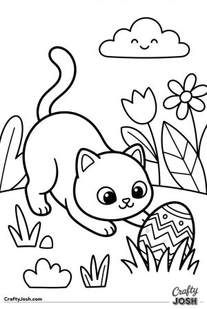 Kawaii cat finding easter egg garden 2