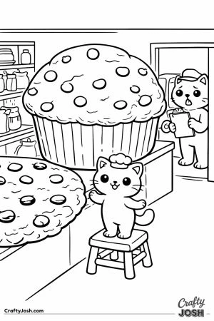 Kawaii cat giant oversized baking disaster
