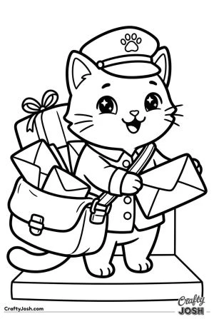 Kawaii cat mail carrier delivery bag