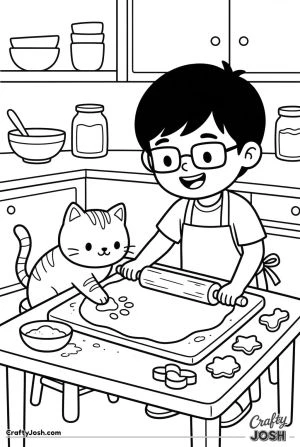 Kawaii cat paw print cookie dough