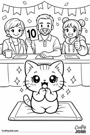 Kawaii cat perfect score human judges