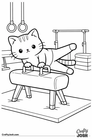 Kawaii cat pommel horse scissors