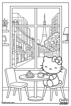 Kawaii cat tokyo cafe window