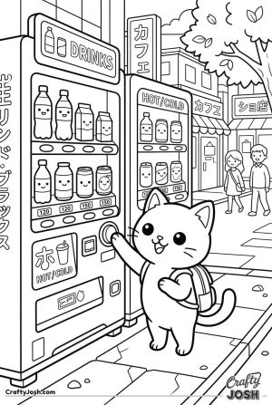 Kawaii cat vending machine