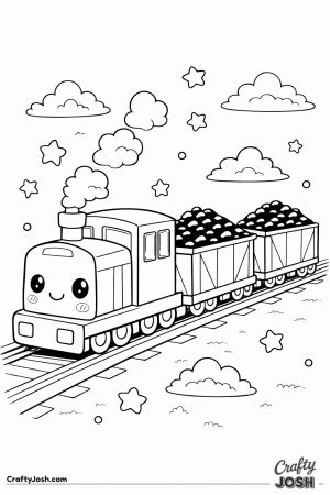 Kawaii coal freight train