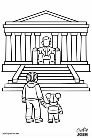 Lincoln memorial family visiting