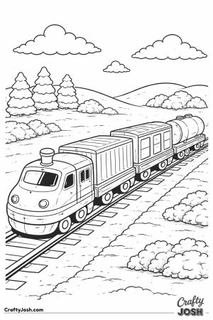 Long freight train with mixed wagons