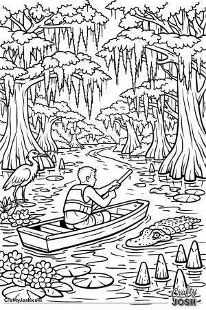 Louisiana bayou cypress pirogue