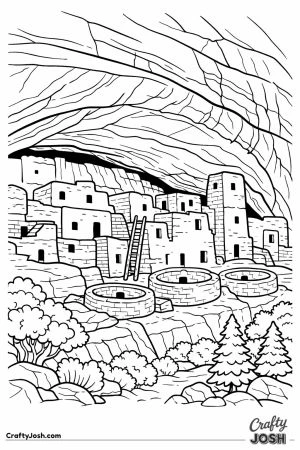 Mesa verde cliff dwellings canyon