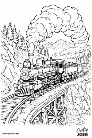 Mogul narrow gauge steam train on mountain track