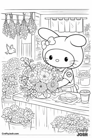 My melody cat florist japanese flower shop