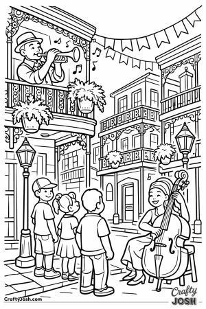 New orleans french quarter jazz street