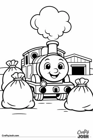 Percy in mail yard with bags