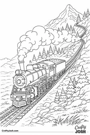 Rack railway steam train climbing steep mountain