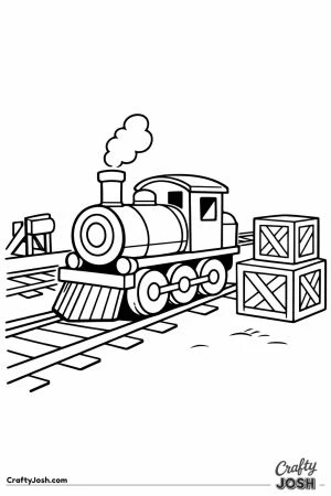 Small saddle tank steam engine shunting in yard