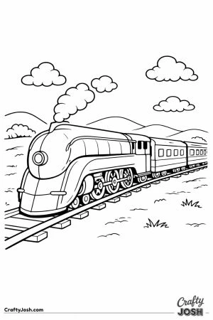 Streamlined 1930s passenger steam train