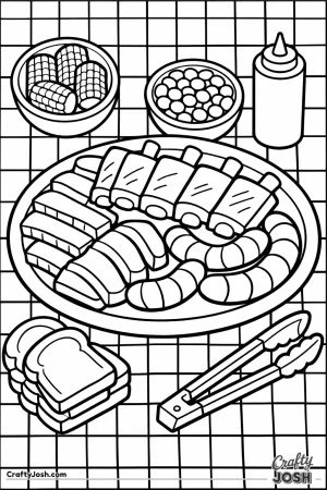 Texas bbq spread tablecloth simple