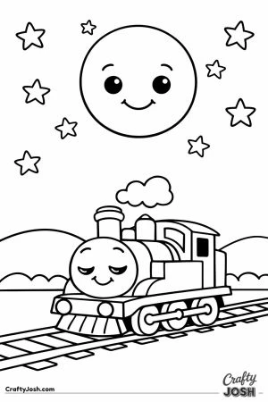 Thomas at night with moon