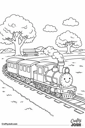 Toy steam train in park railway