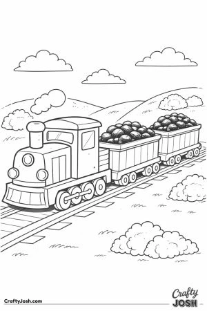 Toy style coal freight train