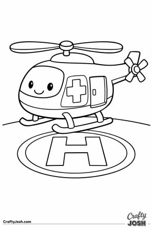 Air ambulance landing on helipad