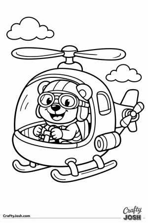 Bear pilot flying helicopter