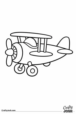 Cartoon biplane toddler