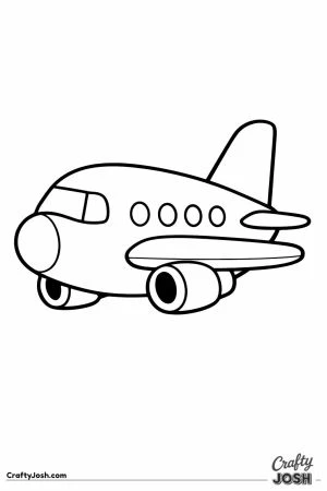 Cartoon jet plane toddler