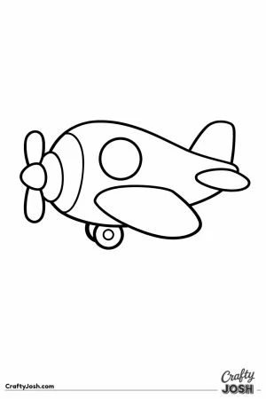Cartoon propeller plane simple