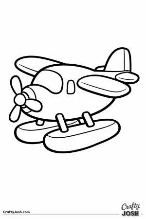 Cartoon seaplane toddler