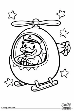 Duck captain egg helicopter