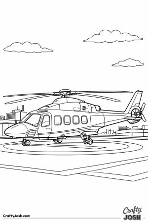 Executive civilian helicopter rooftop