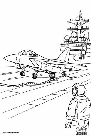 Fighter jet arrestor wire landing
