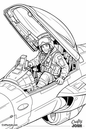 Fighter jet canopy pilot climbing in