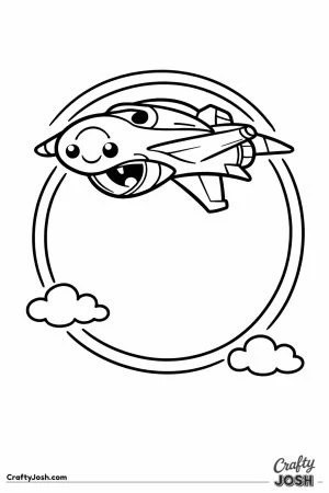 Fighter jet cartoon loop