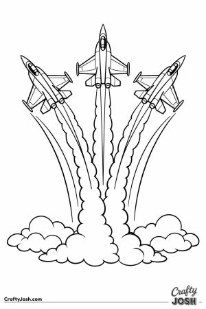 Fighter jet fountain climb four