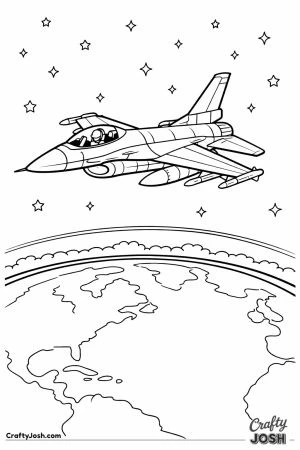 Fighter jet high altitude earth curve