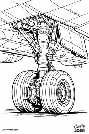 Fighter jet landing gear detail