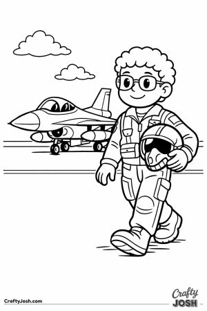 Fighter jet pilot walking to jet