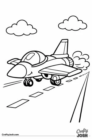 Fighter jet runway takeoff position