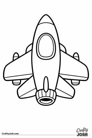 Fighter jet top down toddler