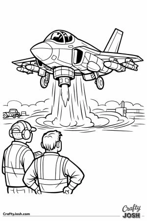 Fighter jet vtol hovering