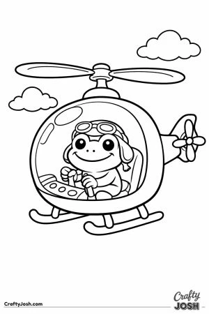 Frog pilot bubble cockpit helicopter